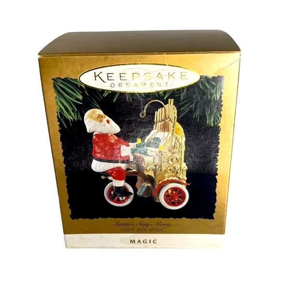 Hallmark Ornament 1994 Santa Sing Along Light Music Magic Piano Organ Untested - Picture 4 of 5